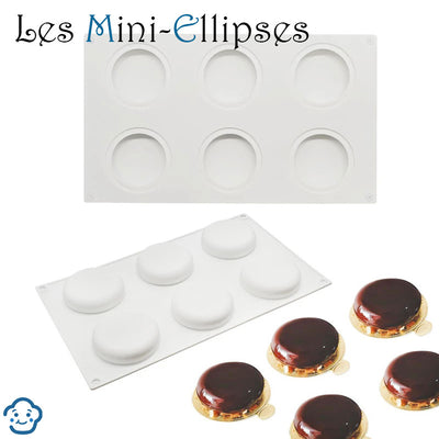 Moule à gâteau Mini-Ellipses Silikomold™ - Silikomold™
